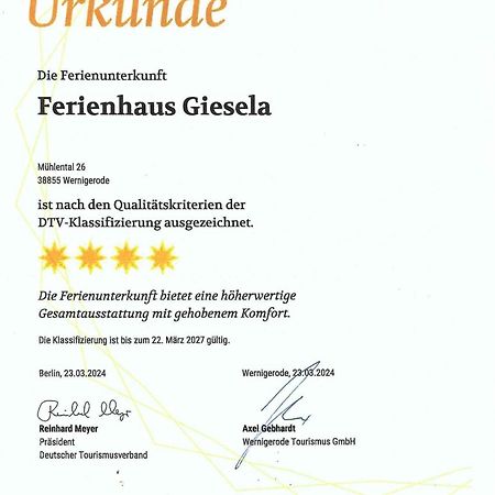 Ferienhaus Giesela **** Wernigerode Bagian luar foto